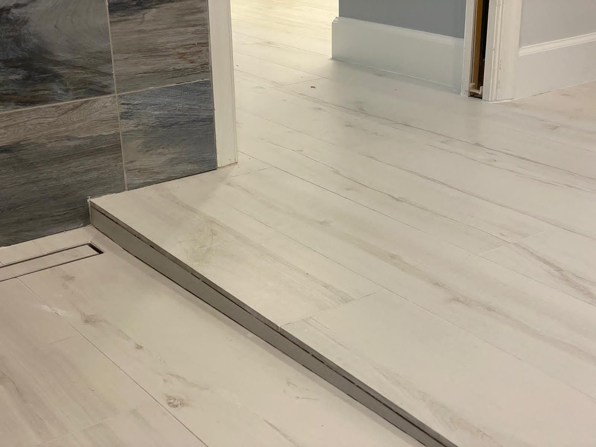 white quartz countertop and gray tile detail kitchen renovation - optimized